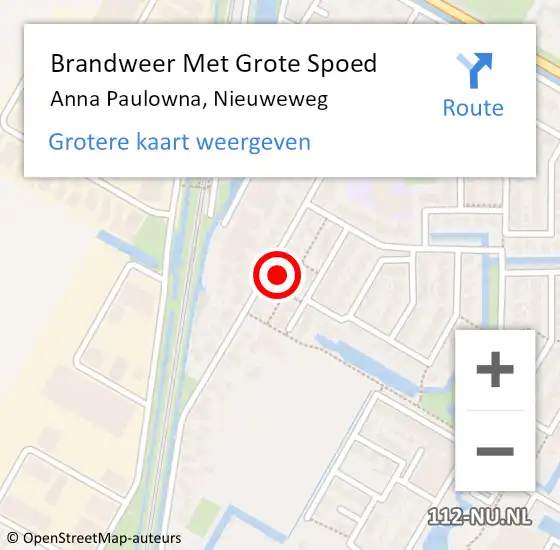 Locatie op kaart van de 112 melding: Brandweer Met Grote Spoed Naar Anna Paulowna, Nieuweweg op 8 mei 2023 09:47