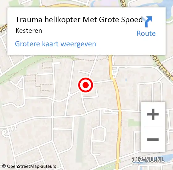 Locatie op kaart van de 112 melding: Trauma helikopter Met Grote Spoed Naar Kesteren op 8 mei 2023 18:46