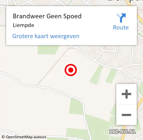 Locatie op kaart van de 112 melding: Brandweer Geen Spoed Naar Liempde op 9 mei 2023 06:23