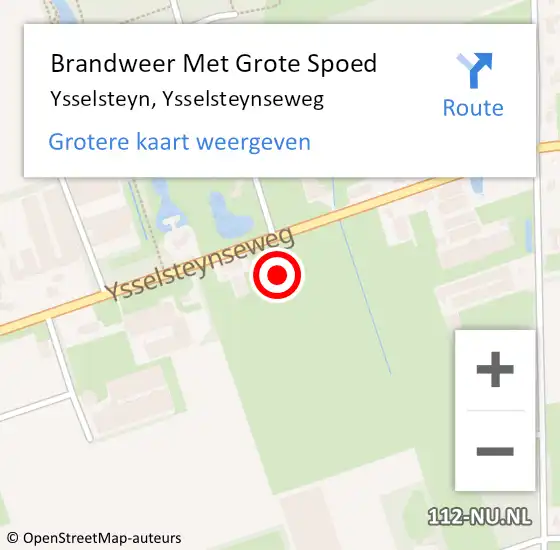 Locatie op kaart van de 112 melding: Brandweer Met Grote Spoed Naar Ysselsteyn, Ysselsteynseweg op 9 mei 2023 11:59
