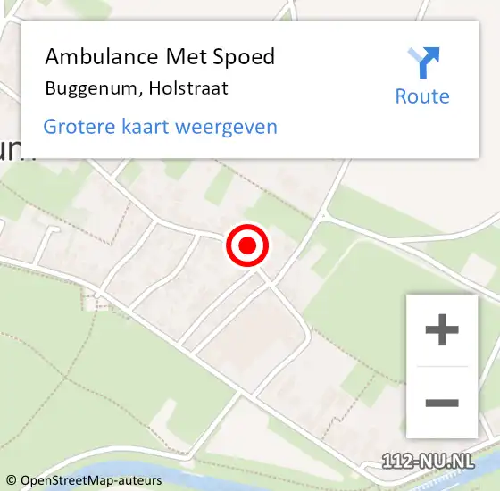 Locatie op kaart van de 112 melding: Ambulance Met Spoed Naar Buggenum, Holstraat op 24 augustus 2014 23:55