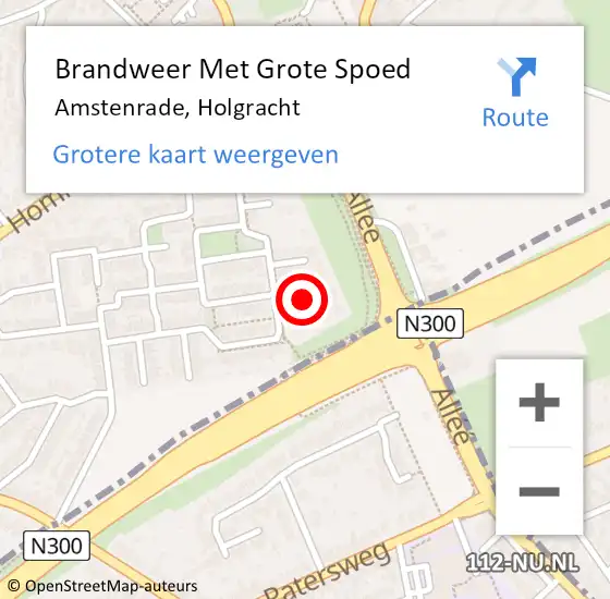 Locatie op kaart van de 112 melding: Brandweer Met Grote Spoed Naar Amstenrade, Holgracht op 9 mei 2023 13:29