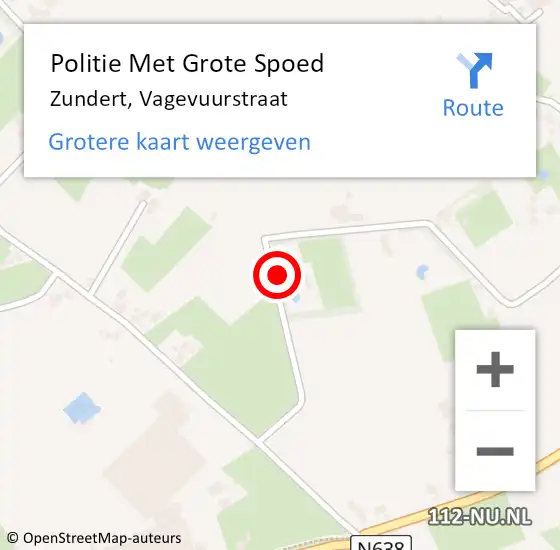 Locatie op kaart van de 112 melding: Politie Met Grote Spoed Naar Zundert, Vagevuurstraat op 9 mei 2023 16:34