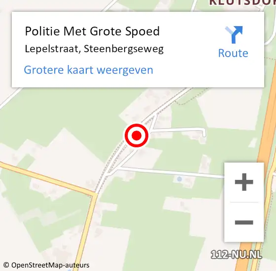 Locatie op kaart van de 112 melding: Politie Met Grote Spoed Naar Lepelstraat, Steenbergseweg op 9 mei 2023 20:16