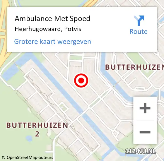 Locatie op kaart van de 112 melding: Ambulance Met Spoed Naar Heerhugowaard, Potvis op 9 mei 2023 20:29