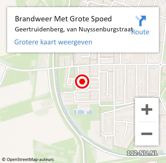 Locatie op kaart van de 112 melding: Brandweer Met Grote Spoed Naar Geertruidenberg, van Nuyssenburgstraat op 10 mei 2023 05:34