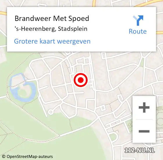 Locatie op kaart van de 112 melding: Brandweer Met Spoed Naar 's-Heerenberg, Stadsplein op 10 mei 2023 10:58