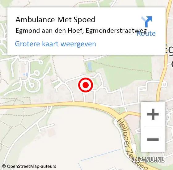 Locatie op kaart van de 112 melding: Ambulance Met Spoed Naar Egmond aan den Hoef, Egmonderstraatweg op 10 mei 2023 15:12