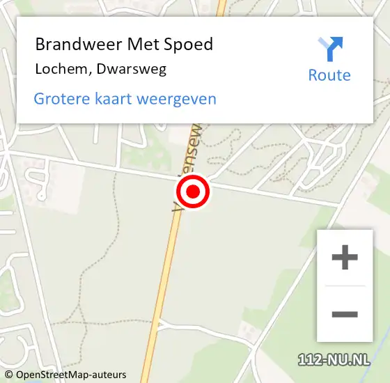 Locatie op kaart van de 112 melding: Brandweer Met Spoed Naar Lochem, Dwarsweg op 10 mei 2023 17:15