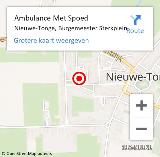 Locatie op kaart van de 112 melding: Ambulance Met Spoed Naar Nieuwe-Tonge, Burgemeester Sterkplein op 10 mei 2023 17:55