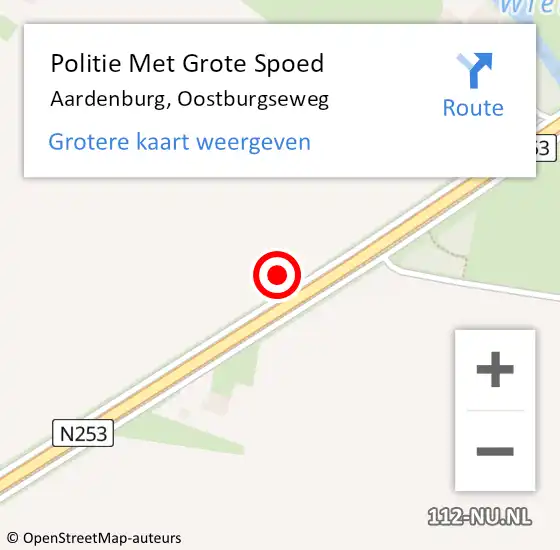 Locatie op kaart van de 112 melding: Politie Met Grote Spoed Naar Aardenburg, Oostburgseweg op 10 mei 2023 22:13