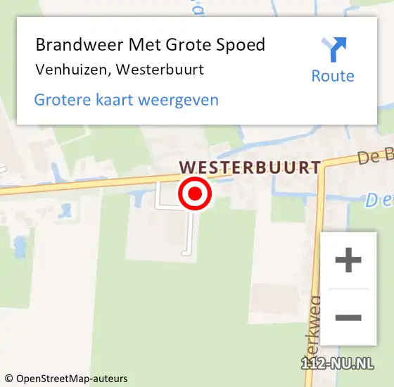 Locatie op kaart van de 112 melding: Brandweer Met Grote Spoed Naar Venhuizen, Westerbuurt op 11 mei 2023 00:16