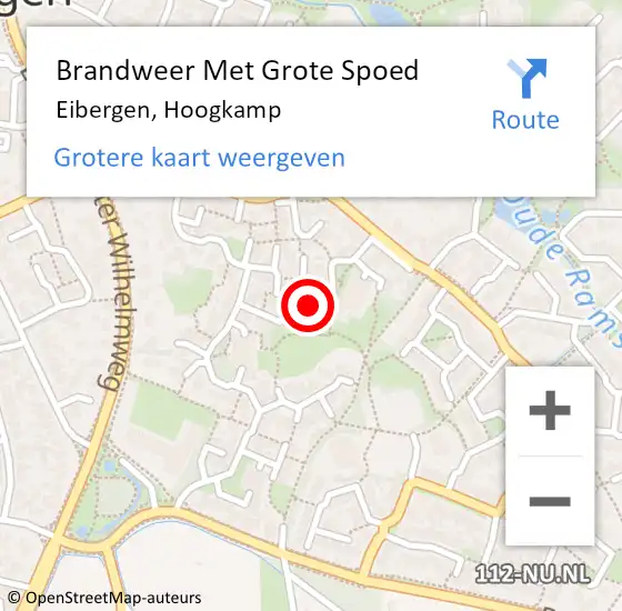 Locatie op kaart van de 112 melding: Brandweer Met Grote Spoed Naar Eibergen, Hoogkamp op 11 mei 2023 05:08