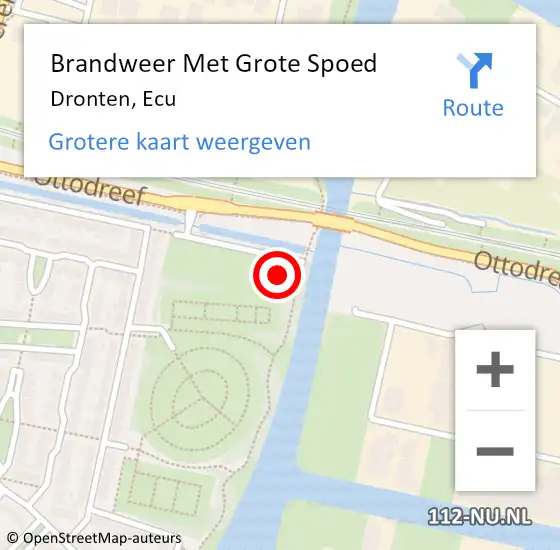 Locatie op kaart van de 112 melding: Brandweer Met Grote Spoed Naar Dronten, Ecu op 11 mei 2023 10:36