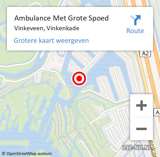 Locatie op kaart van de 112 melding: Ambulance Met Grote Spoed Naar Vinkeveen, Vinkenkade op 11 mei 2023 12:46