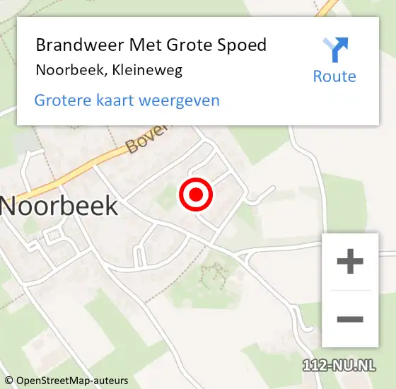 Locatie op kaart van de 112 melding: Brandweer Met Grote Spoed Naar Noorbeek, Kleineweg op 12 mei 2023 16:47