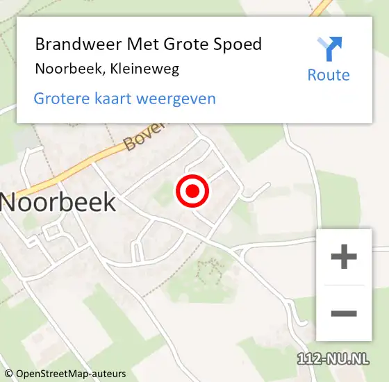 Locatie op kaart van de 112 melding: Brandweer Met Grote Spoed Naar Noorbeek, Kleineweg op 12 mei 2023 16:49