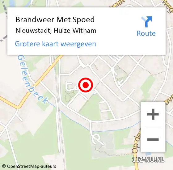 Locatie op kaart van de 112 melding: Brandweer Met Spoed Naar Nieuwstadt, Huize Witham op 13 mei 2023 07:24