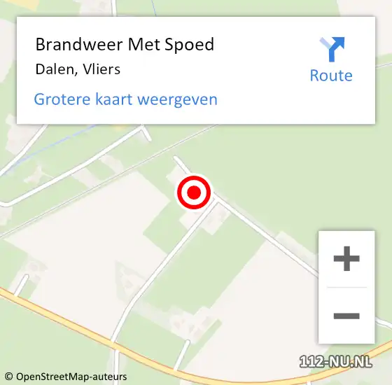 Locatie op kaart van de 112 melding: Brandweer Met Spoed Naar Dalen, Vliers op 13 mei 2023 11:41