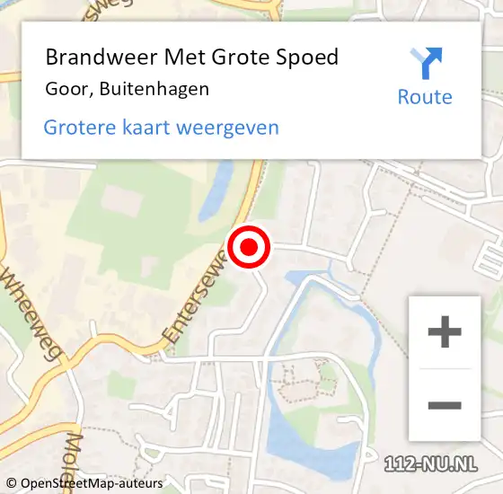 Locatie op kaart van de 112 melding: Brandweer Met Grote Spoed Naar Goor, Buitenhagen op 13 mei 2023 12:32