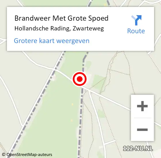 Locatie op kaart van de 112 melding: Brandweer Met Grote Spoed Naar Hollandsche Rading, Zwarteweg op 14 mei 2023 13:20