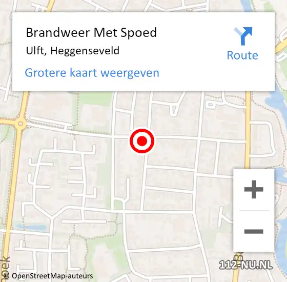 Locatie op kaart van de 112 melding: Brandweer Met Spoed Naar Ulft, Heggenseveld op 14 mei 2023 13:27