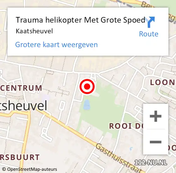 Locatie op kaart van de 112 melding: Trauma helikopter Met Grote Spoed Naar Kaatsheuvel op 14 mei 2023 15:10