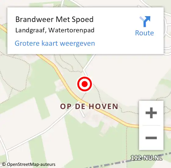 Locatie op kaart van de 112 melding: Brandweer Met Spoed Naar Landgraaf, Watertorenpad op 14 mei 2023 20:52