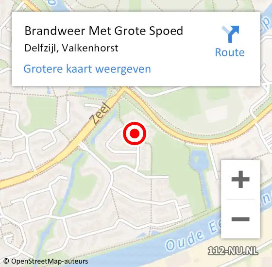 Locatie op kaart van de 112 melding: Brandweer Met Grote Spoed Naar Delfzijl, Valkenhorst op 15 mei 2023 00:33