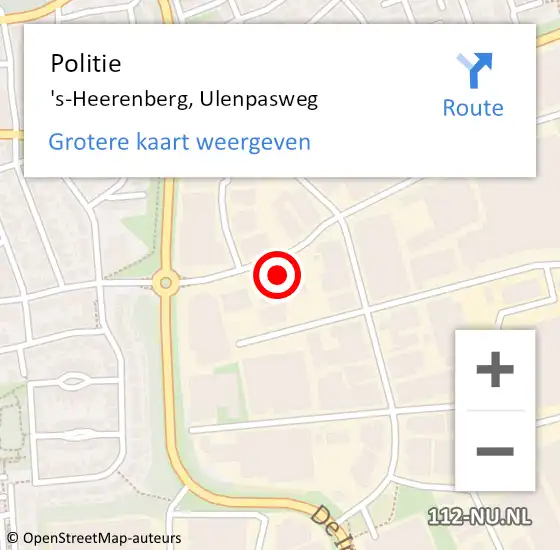 Locatie op kaart van de 112 melding: Politie 's-Heerenberg, Ulenpasweg op 15 mei 2023 06:09
