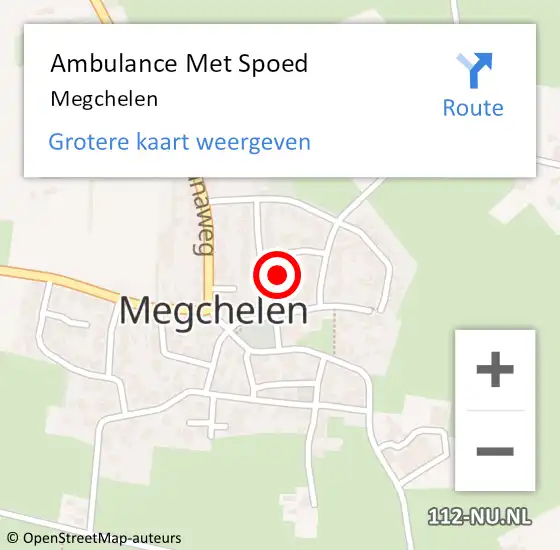 Locatie op kaart van de 112 melding: Ambulance Met Spoed Naar Megchelen op 15 mei 2023 07:41