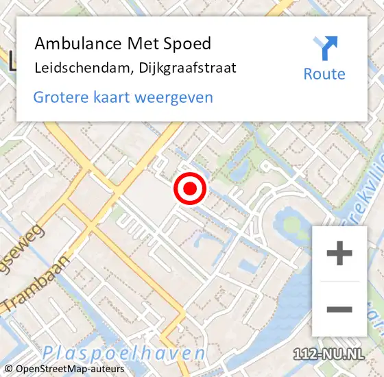 Locatie op kaart van de 112 melding: Ambulance Met Spoed Naar Leidschendam, Dijkgraafstraat op 15 mei 2023 08:20