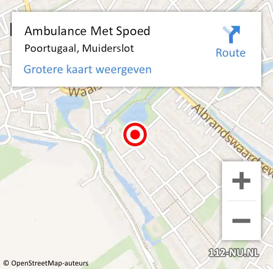 Locatie op kaart van de 112 melding: Ambulance Met Spoed Naar Poortugaal, Muiderslot op 15 mei 2023 15:36