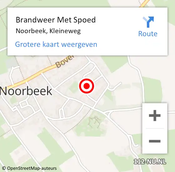 Locatie op kaart van de 112 melding: Brandweer Met Spoed Naar Noorbeek, Kleineweg op 15 mei 2023 15:57
