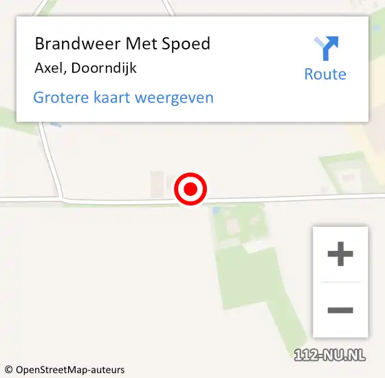Locatie op kaart van de 112 melding: Brandweer Met Spoed Naar Axel, Doorndijk op 16 mei 2023 09:32