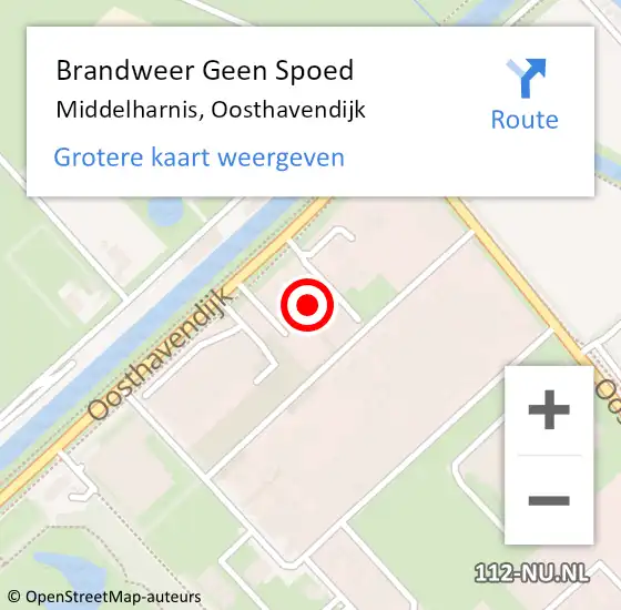 Locatie op kaart van de 112 melding: Brandweer Geen Spoed Naar Middelharnis, Oosthavendijk op 16 mei 2023 16:43