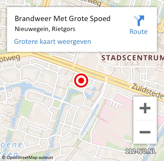 Locatie op kaart van de 112 melding: Brandweer Met Grote Spoed Naar Nieuwegein, Rietgors op 16 mei 2023 21:29