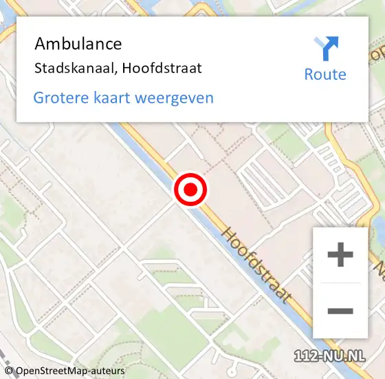 Locatie op kaart van de 112 melding: Ambulance Stadskanaal, Hoofdstraat op 17 mei 2023 10:57