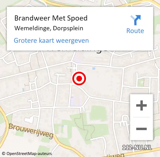 Locatie op kaart van de 112 melding: Brandweer Met Spoed Naar Wemeldinge, Dorpsplein op 17 mei 2023 11:55