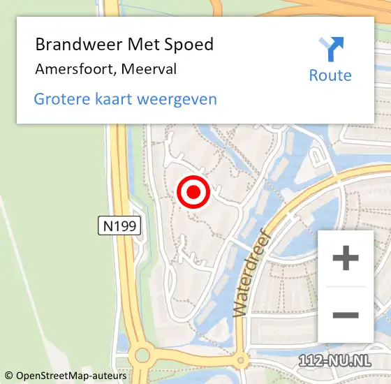 Locatie op kaart van de 112 melding: Brandweer Met Spoed Naar Amersfoort, Meerval op 17 mei 2023 14:02