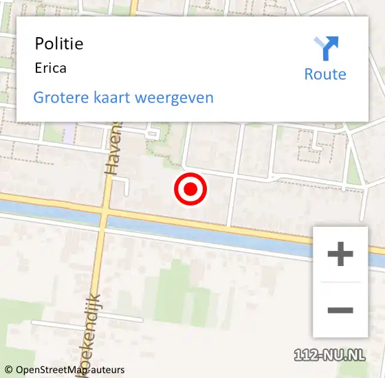 Locatie op kaart van de 112 melding: Politie Erica op 17 mei 2023 22:33