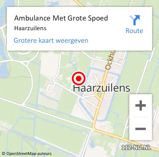 Locatie op kaart van de 112 melding: Ambulance Met Grote Spoed Naar Haarzuilens op 18 mei 2023 22:59
