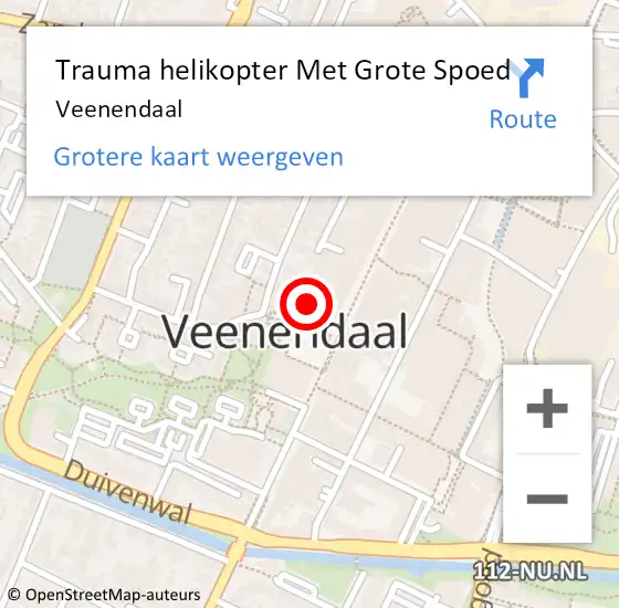 Locatie op kaart van de 112 melding: Trauma helikopter Met Grote Spoed Naar Veenendaal op 19 mei 2023 01:50