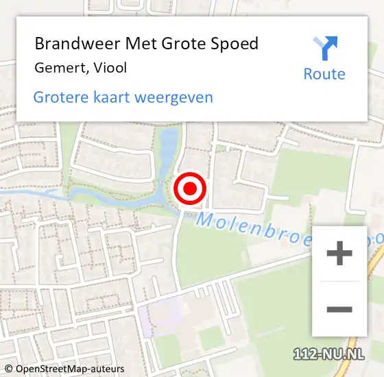 Locatie op kaart van de 112 melding: Brandweer Met Grote Spoed Naar Gemert, Viool op 19 mei 2023 02:41