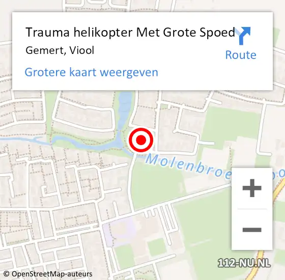 Locatie op kaart van de 112 melding: Trauma helikopter Met Grote Spoed Naar Gemert, Viool op 19 mei 2023 02:45