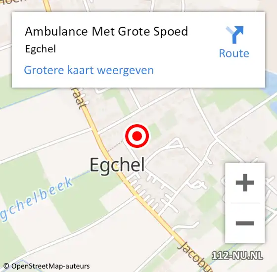 Locatie op kaart van de 112 melding: Ambulance Met Grote Spoed Naar Egchel op 12 oktober 2013 17:04