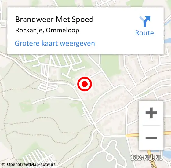 Locatie op kaart van de 112 melding: Brandweer Met Spoed Naar Rockanje, Ommeloop op 19 mei 2023 04:19