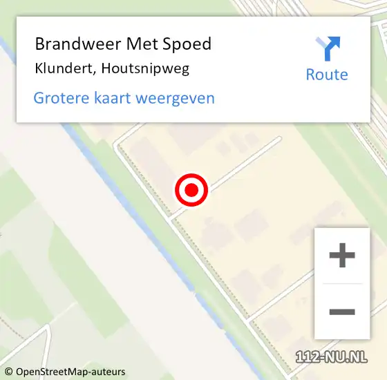 Locatie op kaart van de 112 melding: Brandweer Met Spoed Naar Klundert, Houtsnipweg op 19 mei 2023 07:21