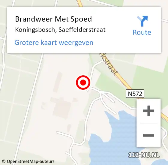 Locatie op kaart van de 112 melding: Brandweer Met Spoed Naar Koningsbosch, Saeffelderstraat op 19 mei 2023 09:44