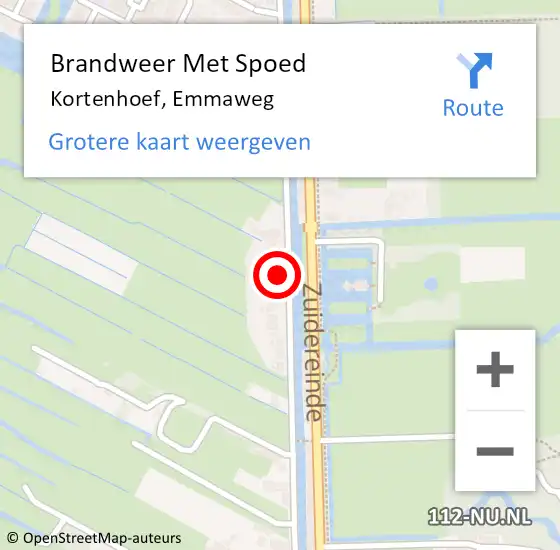 Locatie op kaart van de 112 melding: Brandweer Met Spoed Naar Kortenhoef, Emmaweg op 19 mei 2023 11:12